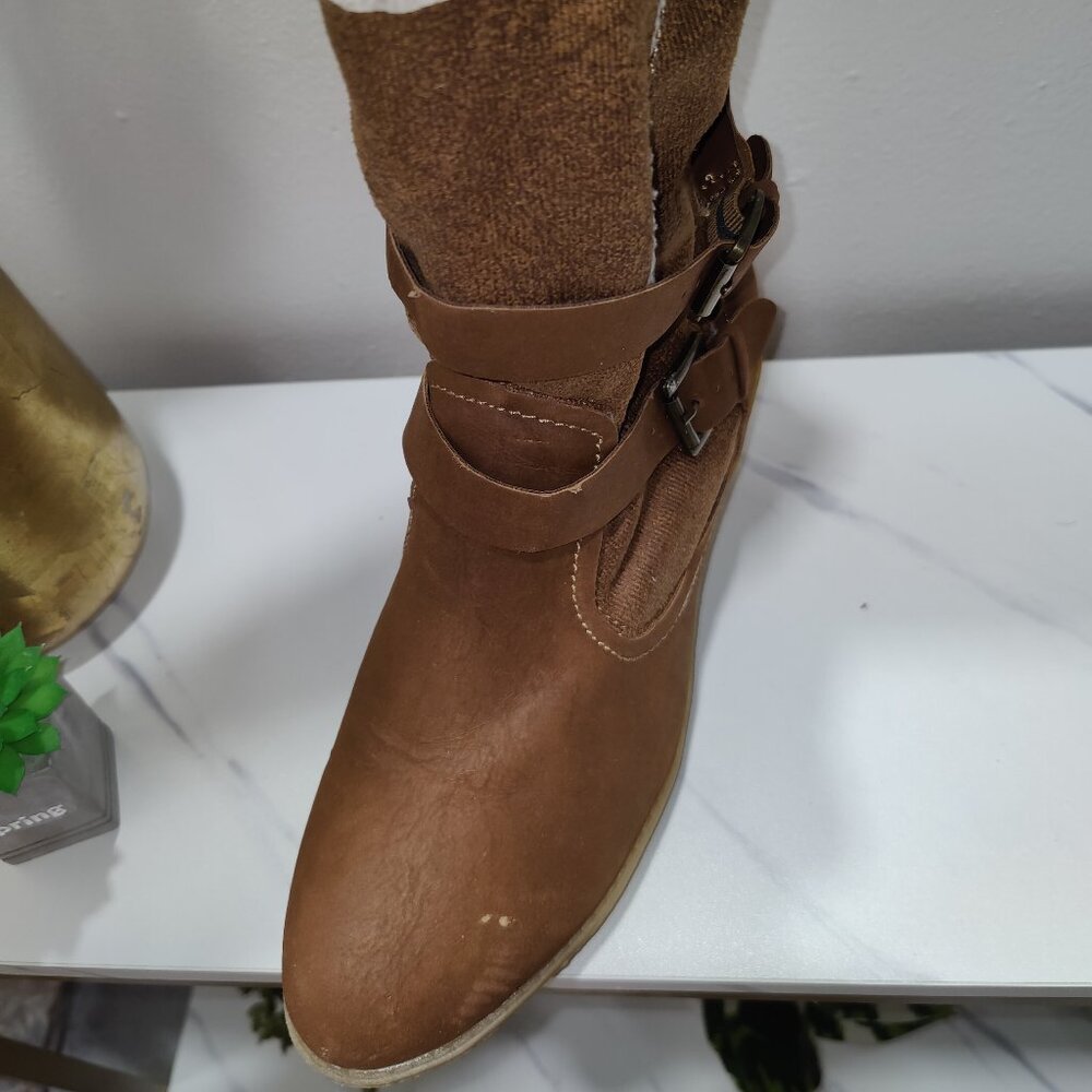 Lane Bryant tobacco brown boots